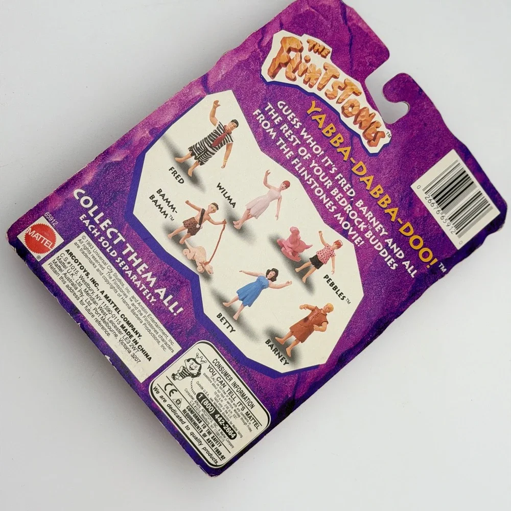 Vintage 1993 Mattel Flintstones Movie Barney Rubble Bendable Figure 65912 NIP